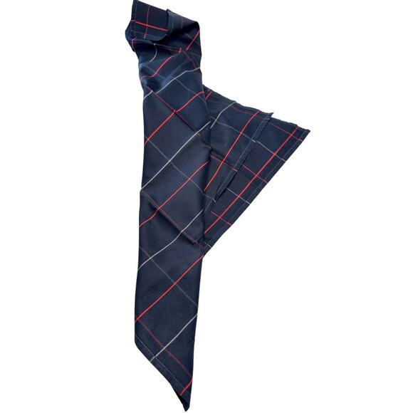Burberry Men's Pocket Square / Handkerchief / Scarf Dark Blue, Red & White Plaid - Picture 3 of 9